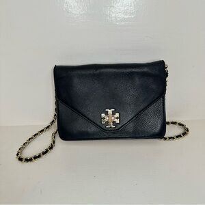 Tory Burch Black and Gold Shoulder Bag